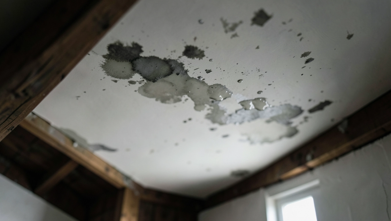 mokre plamy na płytach gipsowych