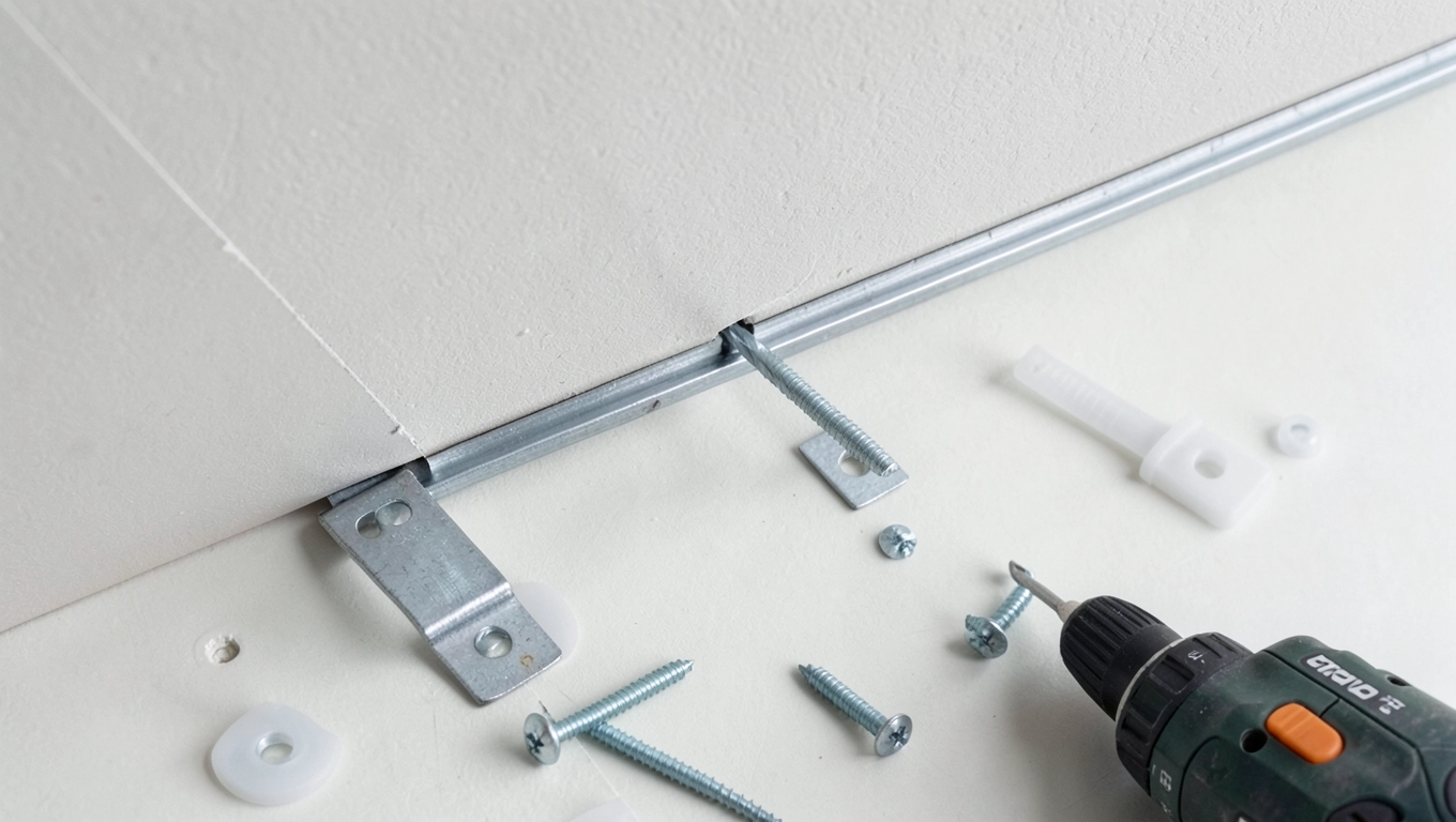 Montaż karnisza sufitowego do płyty gipsowej